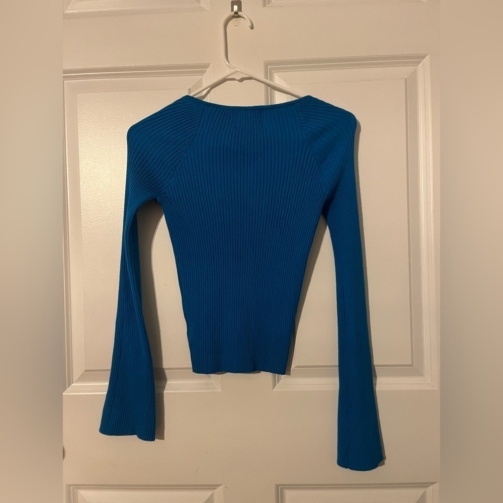 Pink Rose Ribbed Top - Size Small - Picture 2 of 4